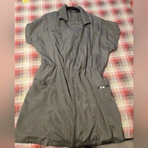 Staccato Charcoal Zip-Up Dress